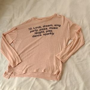 Zara kids love dream sing long sleeve sweater